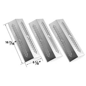 3 Pack Stainless Steel Replacement Heat Shield for Broil-mate 726454, 726464, 736454, 736464, Grillpro & Sterling 526454, 526464, 536454, 536464 Gas Grill MOdels