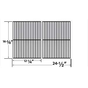 Porcelain Steel Cooking Grid Replacement for Char-Broil 463247004, 463251505, 463251605, 463252005, 463252105, 463253905, 463254405, 463261306, 463261406, 463320109 Gas Grill Models, Set of 2