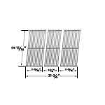Replacement Stainless Steel Cooking Grid For Kenmore 463366506, Thermos 461410708, 461410907, 461411107, 492, PS492 and Charbroil 46344532, 4634522 Gas Grill Models, Set of 3