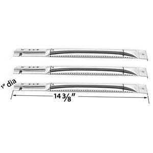 Replacement 3 Pack Universal Stainless Steel Gas Grill Burner for Charbroil, Kenmore, Master Chef, Nexgrill & Members Mark Gas Grills