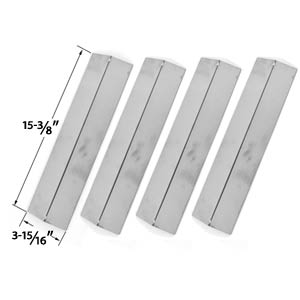 Replacement 4 Pack Stainless Steel Vaporizor Bar for Charmglow Models 810-8410-F, 810-8410-S, Brikmann & Grill King Gas Grill Models