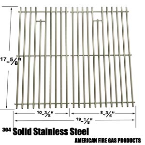 Replacement Stainless Steel Cooking Grid For Brinkmann 810-3820-S, 810-3821-S, Dyna-Glo DGP350NP and Master Forge MFA350CNP Gas Grill Models, Set of 2