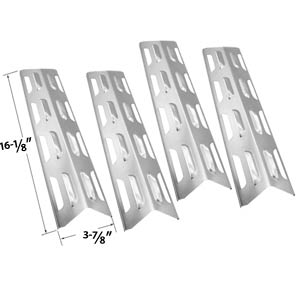 4 Pack Replacement Stainless Steel Heat Plate/shield for Backyard Grill BY12-084-029-97, BY12-084-029-98, Master Forge B10LG25, Uniflame GBC873W, GBC873W-C, GBC873WNG, GBC873WNG-C and BOND GSF2818KH, GSF2818KS Gas Grill Models