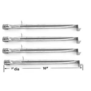 Replacement 4 Pack BBQ Gas Grill Straight Stainless Steel Burner for Uniflame, Kenmore & Nexgrill Model Grills
